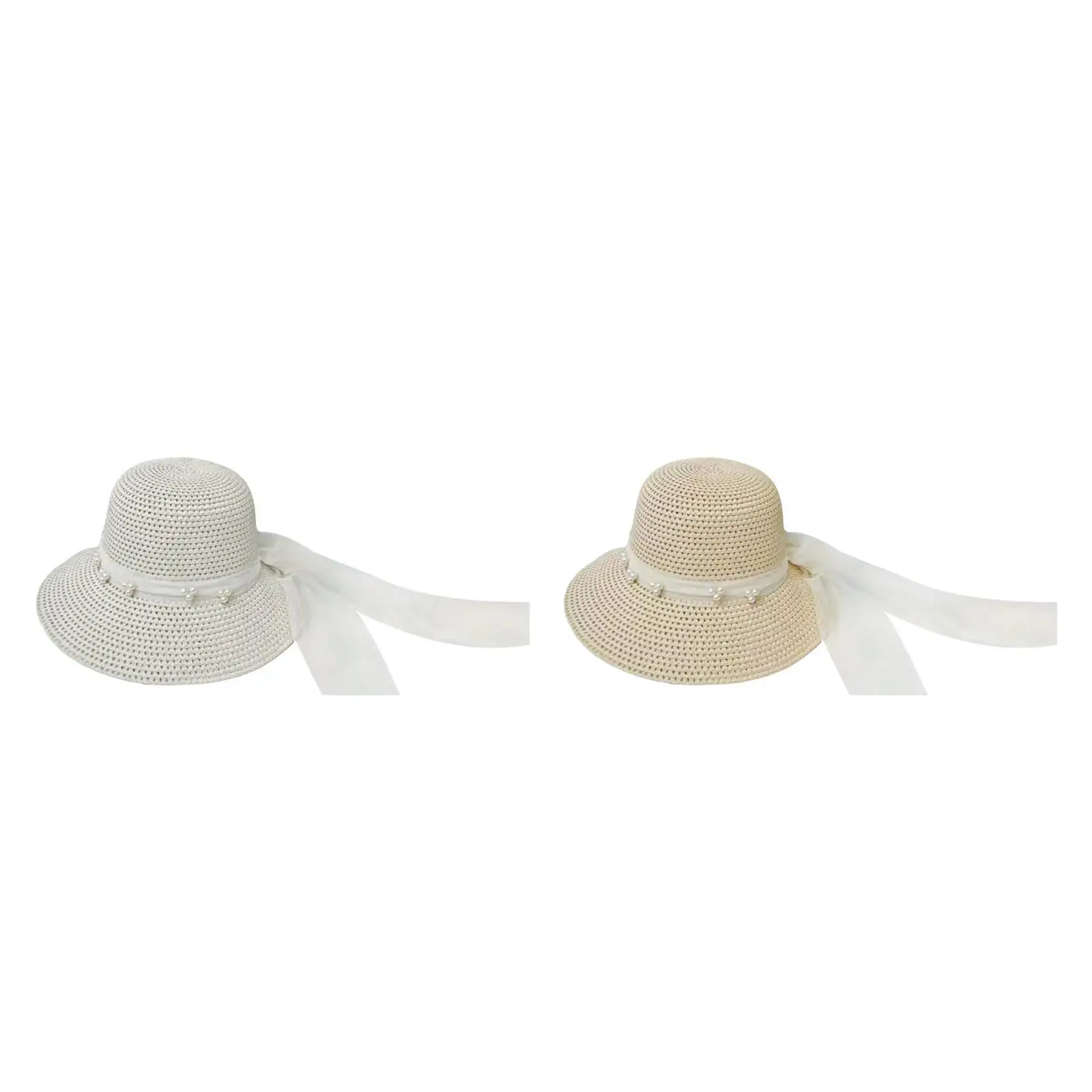 Womens Wide Brim Straw Hats, Lightweight Foldable Breathable Summer Beach Hats,