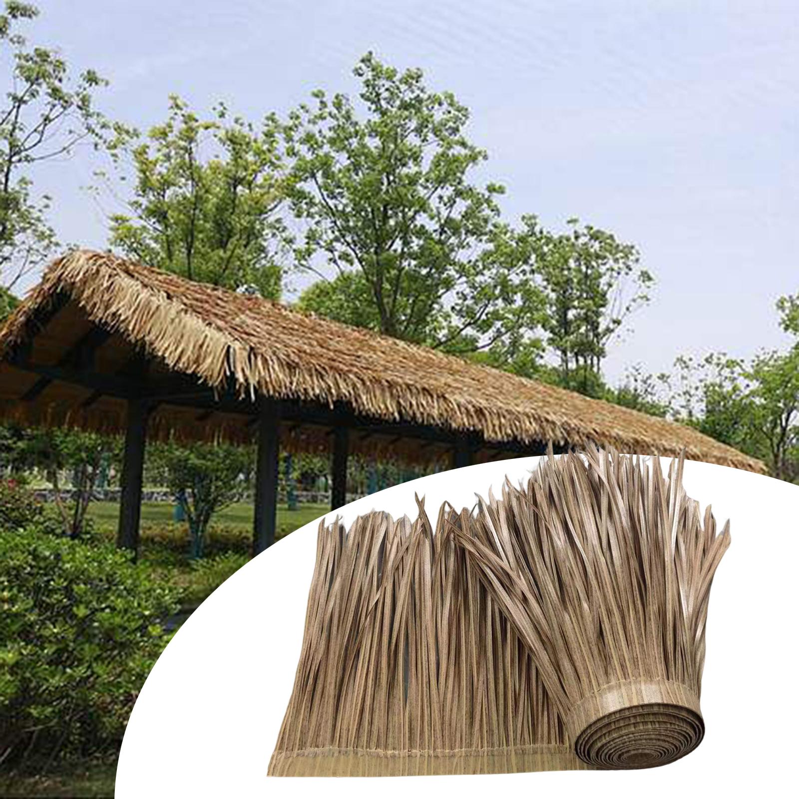 Palm Thatch Roll Grass Thatch Roll Straw Mats Trimming Diy Shutters, Artificial