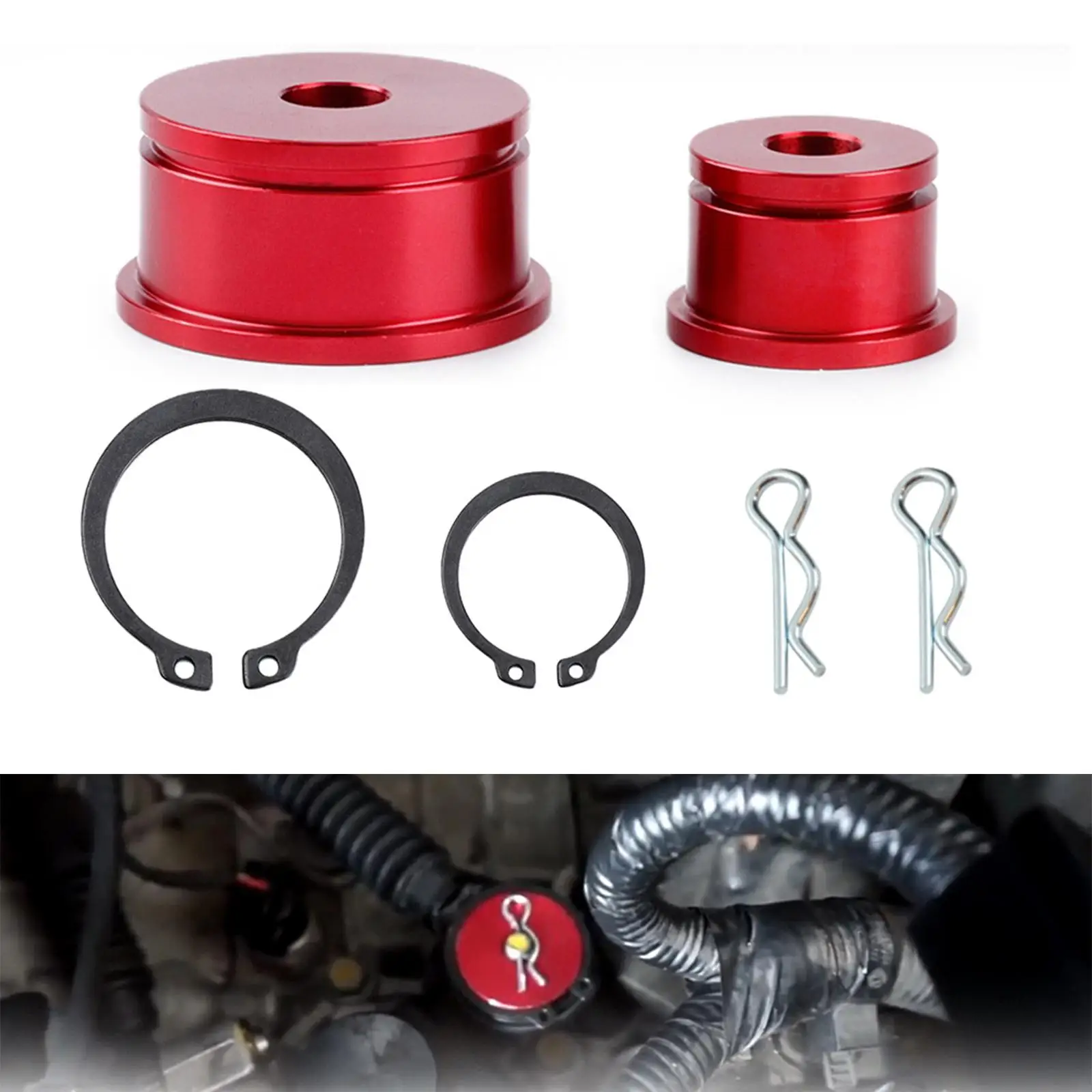 Shifter Cable Bushings Kit Aluminum Alloy Durable Fit for Mitsubishi Evolution VII iX Replacement Easy to Install Parts