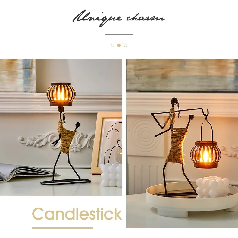 Candle Holders Home Living Decoration Accessories Easter Metal Candlesticks for Decorative Chandeliers Wedding Centerpieces Gift
