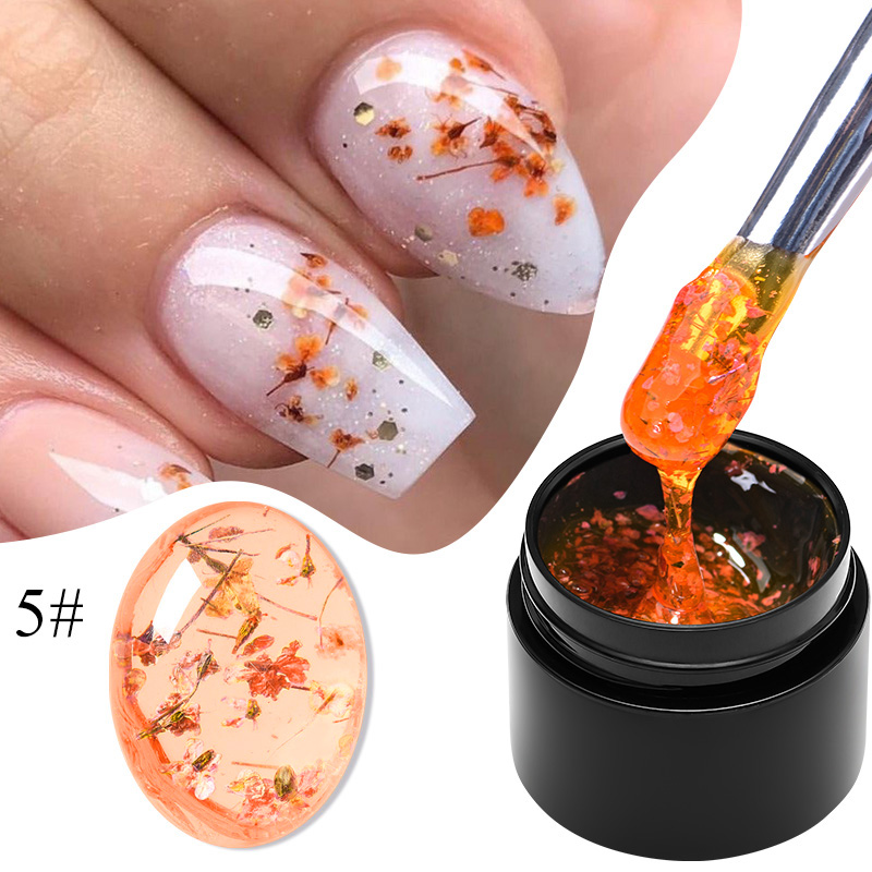 Best of Mtssii Yellow Pink Blue Dried Flower Gel Nail Polish Summer Natural Flower Nail Art Painting Soak Off UV LED Gel Varnishes 5ml Reviews & Tips