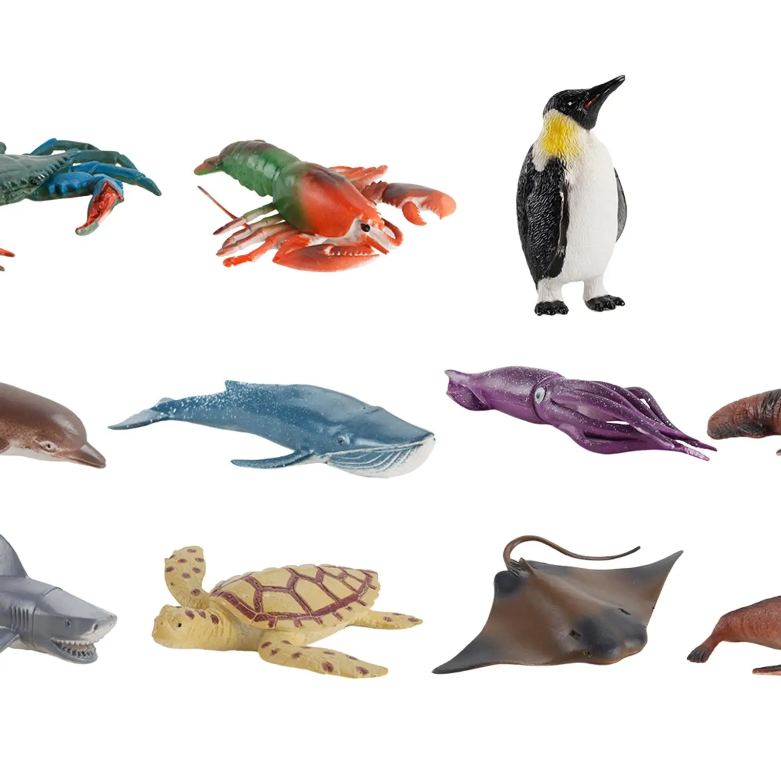Ocean Sea Animal Figures Model Bath Toy Set Sea Creatures Toy 