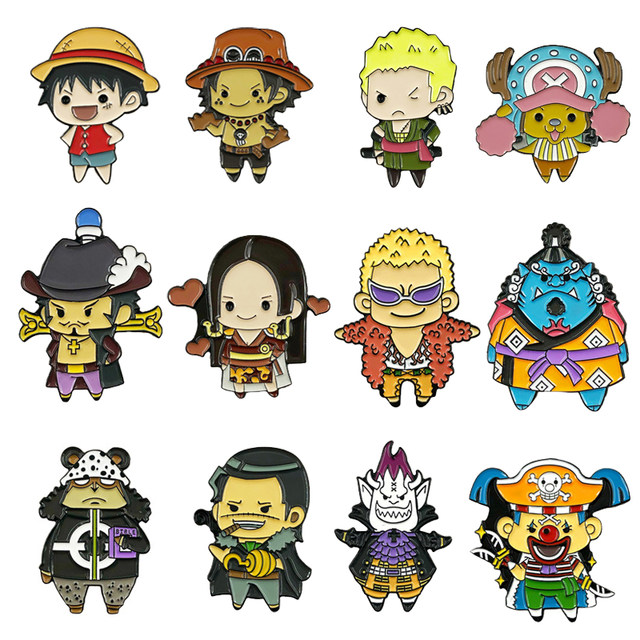 Um x peça luffy zoro dormindo esmalte pino emblema clássico anime cena  engraçada broche - AliExpress