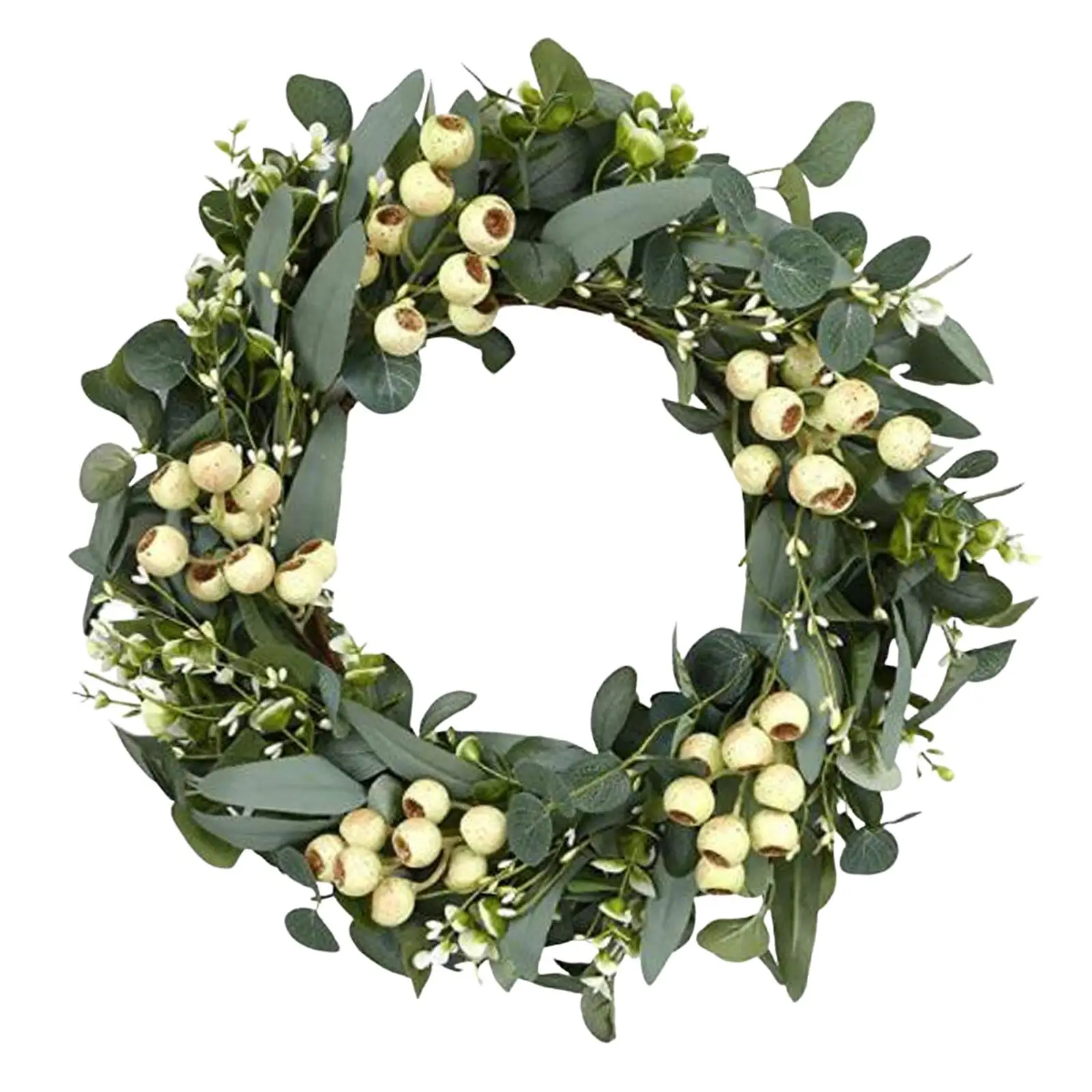 19.69inch Eucalyptus Wreath Garland Leaves for Fireplace Farmhouse Wedding