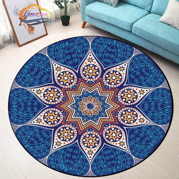 Geometric Symbols Flower Of Life Round Carpet Mandala Print Yoga Mat  Cushion Living Room Bedroom Study Rug Floor Mat Chair Mat - Rug - AliExpress