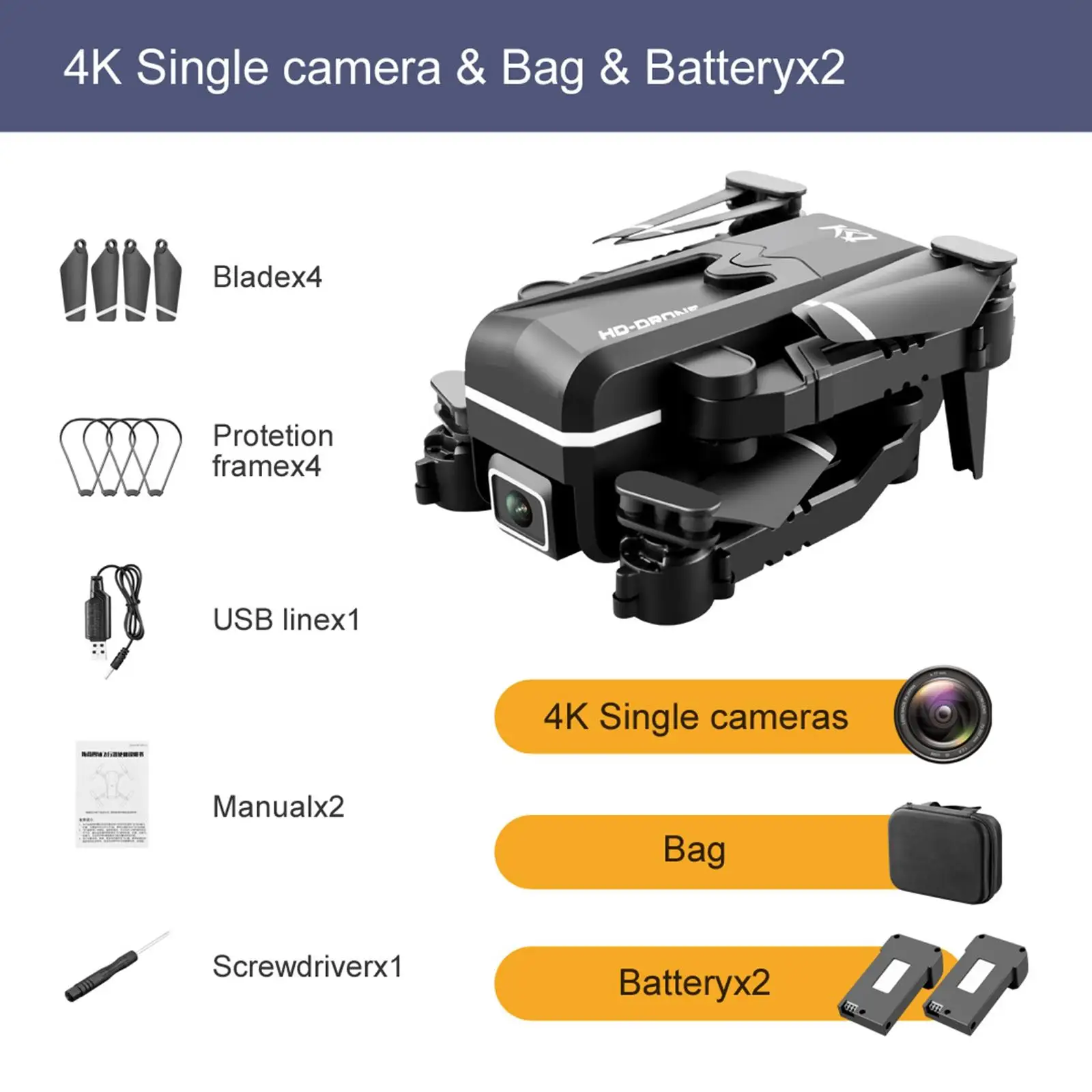 KK1 RC Mini ,HD Camera,,12  Time, Gravity Sensor,Foldable Quadcopter,Adults Kids 