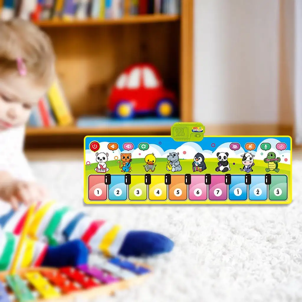 Floor Piano Keyboard Mat with 8 Instrument Sounds Early Educational Toys  Toddlers Boy Girl