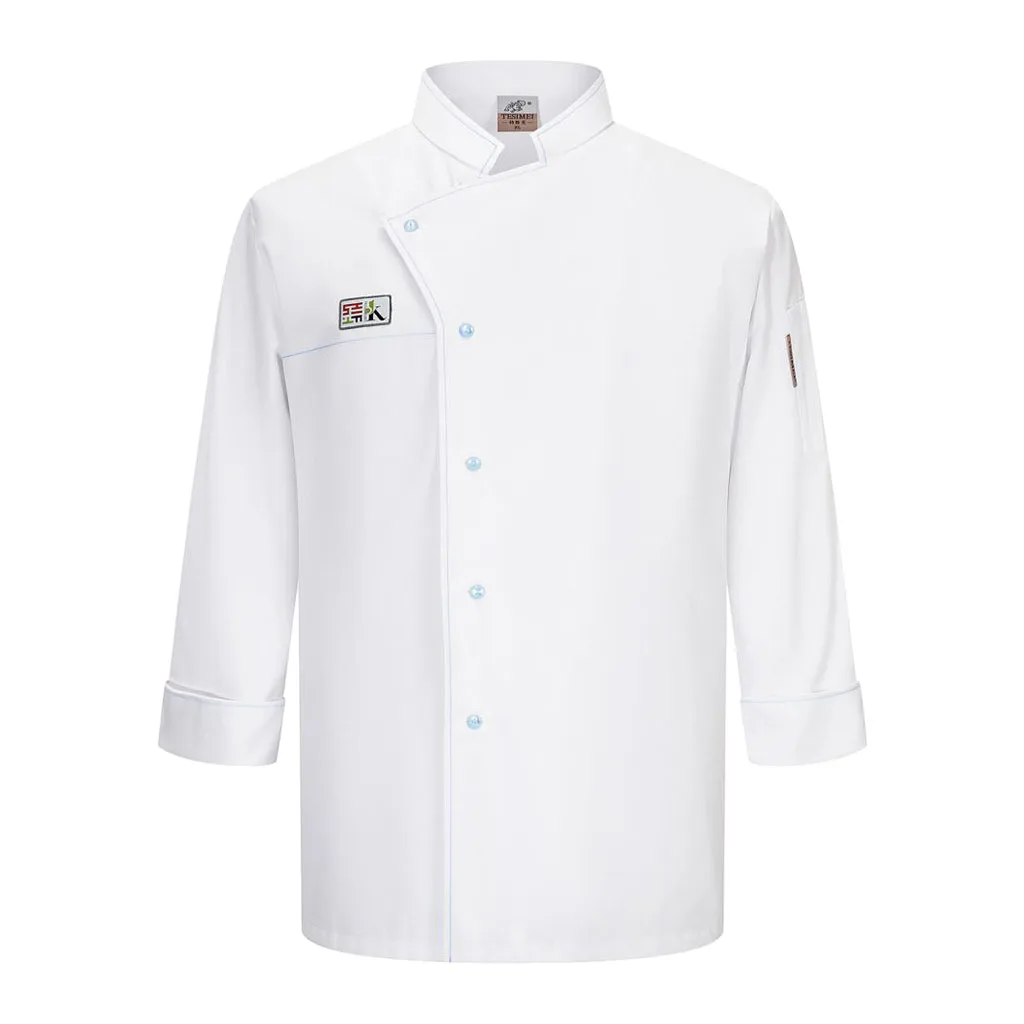 Unisex Chef Jacket Coat Long Sleeved Shirts Waiter Waitress Hotels Uniforms
