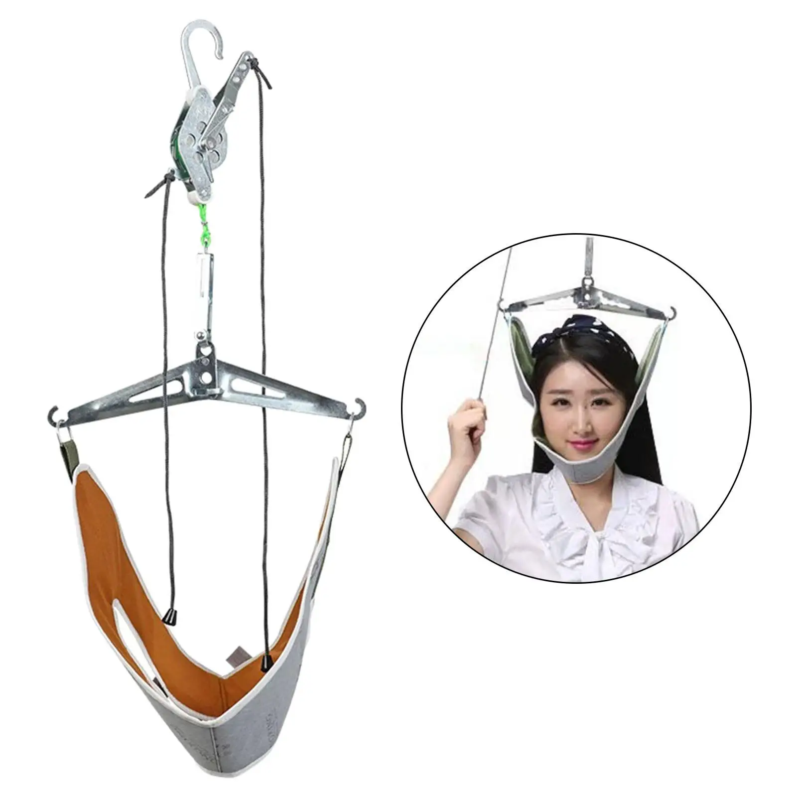 Portable Hanging   Brace Kit Cervical Traction Device Neck Care Tool Sling Tractor Cervical Correction Hammock
