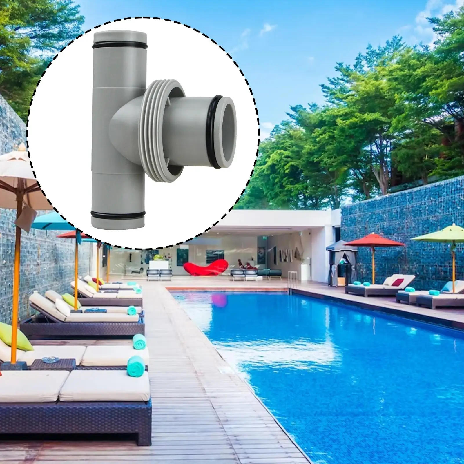 Pool Hose Adapter Connector Summer Swimming Pools Parts Threaded Inlet Replace for Home