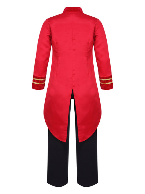 Veste Cirque Enfant Dompteur - Costume Smoking Manches Longues Garçon Fille 3-16 Ans