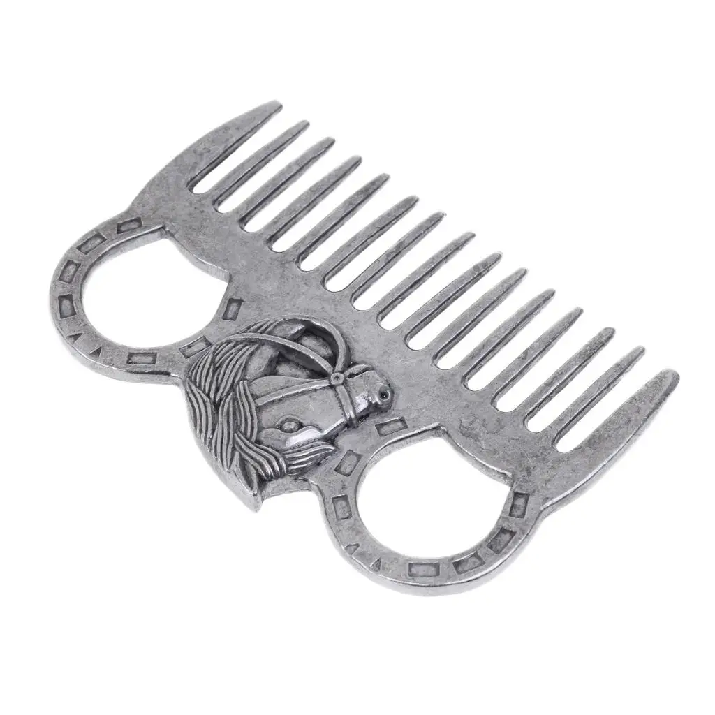 Stainless  Comb Metal Curry Brushing Cleaning Tool Equestrian