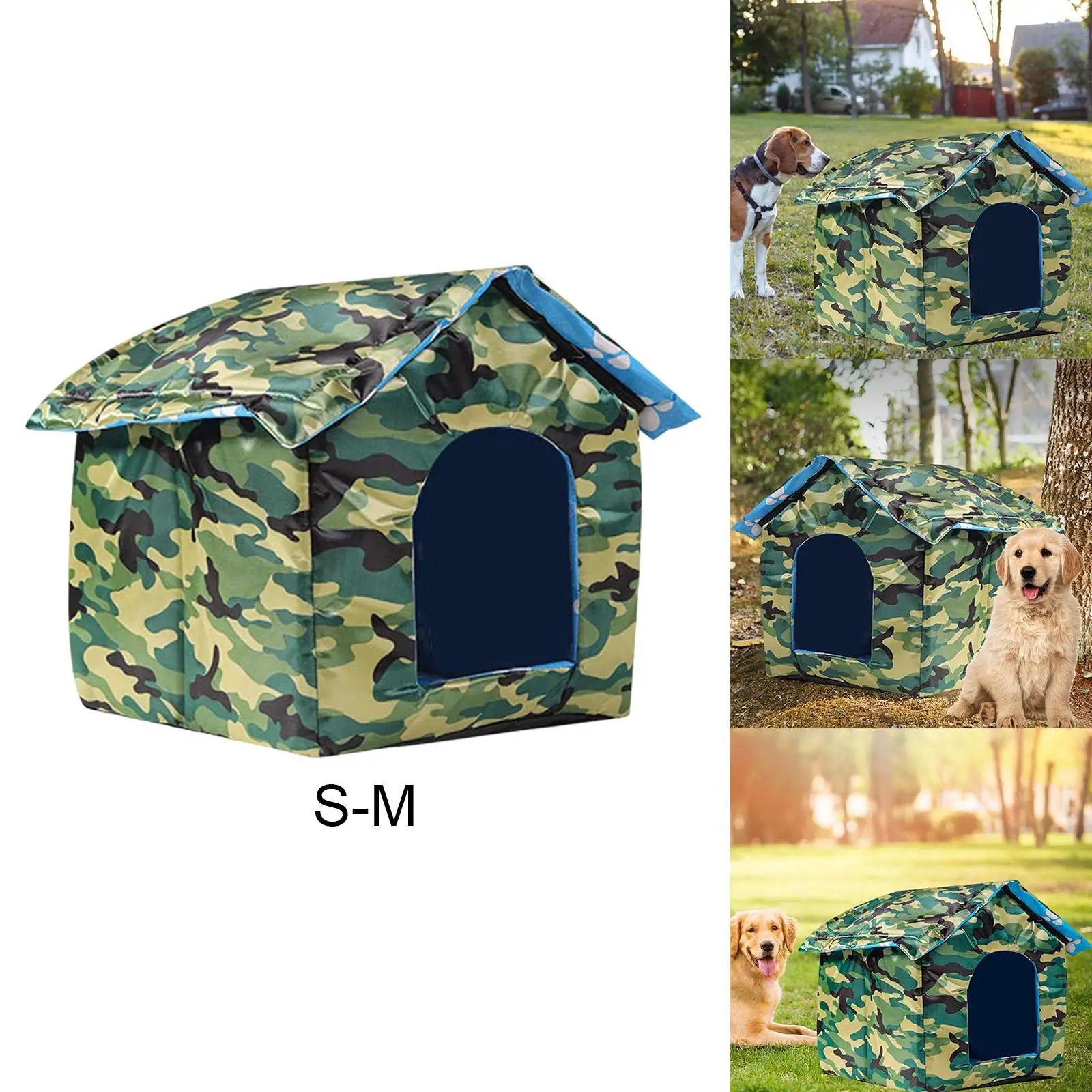 Stray Cats Shelter Oxford Cloth Kitty Shelter Indoor Outdoor Pet House Hut
