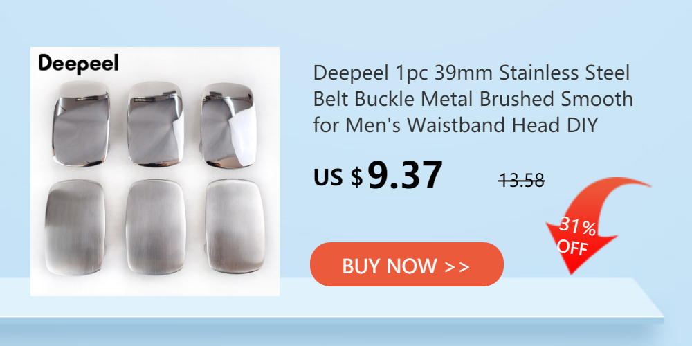 Deepeel 40mm Belt Loop Brushed Metal Solid Stainless Steel Strap 3.7-3.9cm Belts DIY Leather Craft Hardware Jeans Accessories