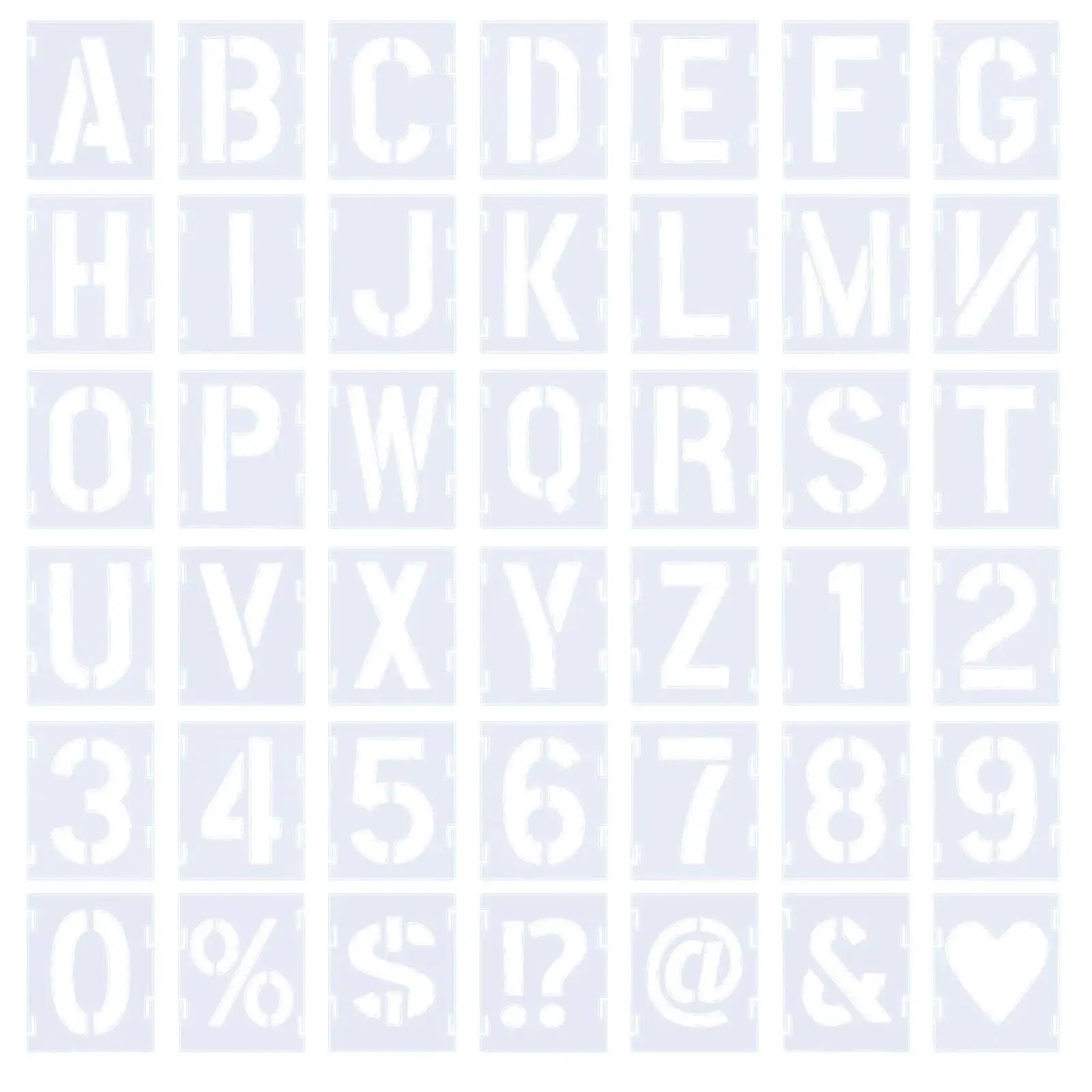 Letter Stencils 2 inch Symbol Numbers Spray Painting Painting Stencils Craft Stencils for Painting on Fabric Glass Canvas