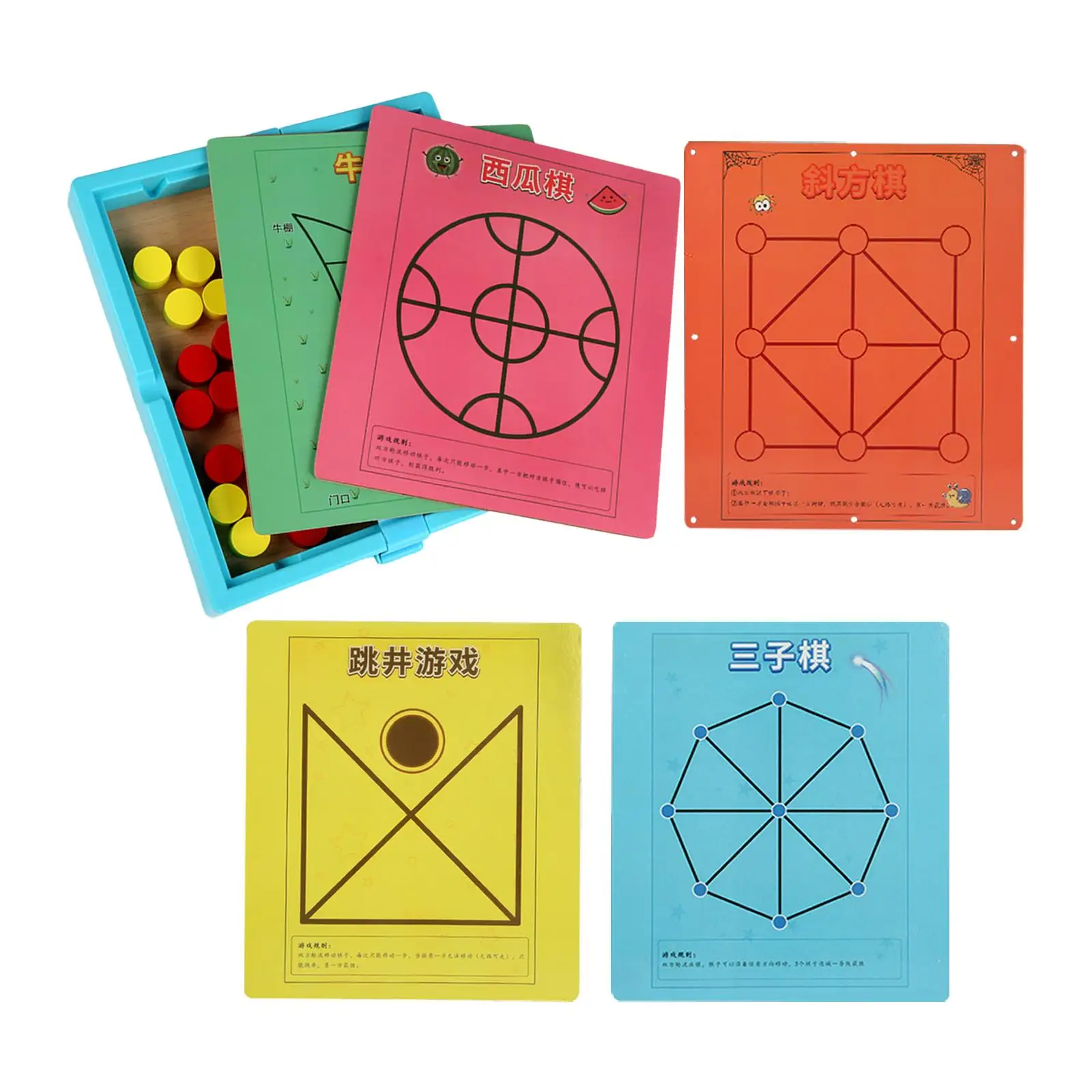 Board Game Traditional Puzzle Game Teaching Aid Educational Toy for Adult and Kids Two Players Home Party Entertainment