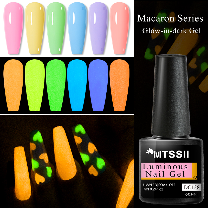 Best of Mtssii 1 Sheet Green Fluorescent Glow-in-dark Gel Nail Polish Neon UV LED Nails Gel Soak Off Gel Varnish Luminous Nail Art Gel Reviews & Tips