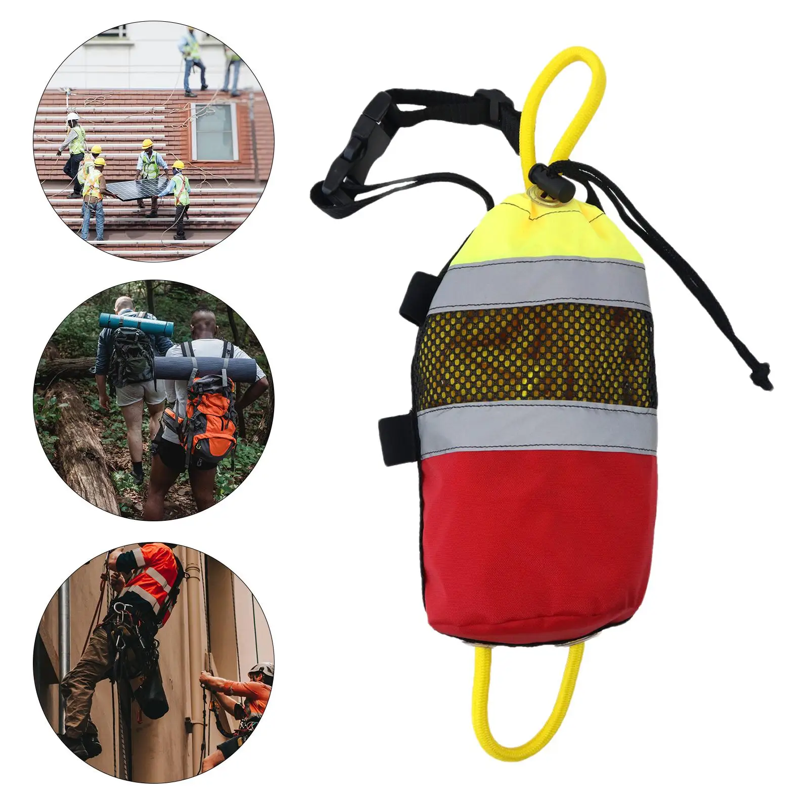 101ft Throw Bags for Water Rescue with Rope Yellow Throwline Throwing Line Accessories Rescue Throw Bag for Kayaking