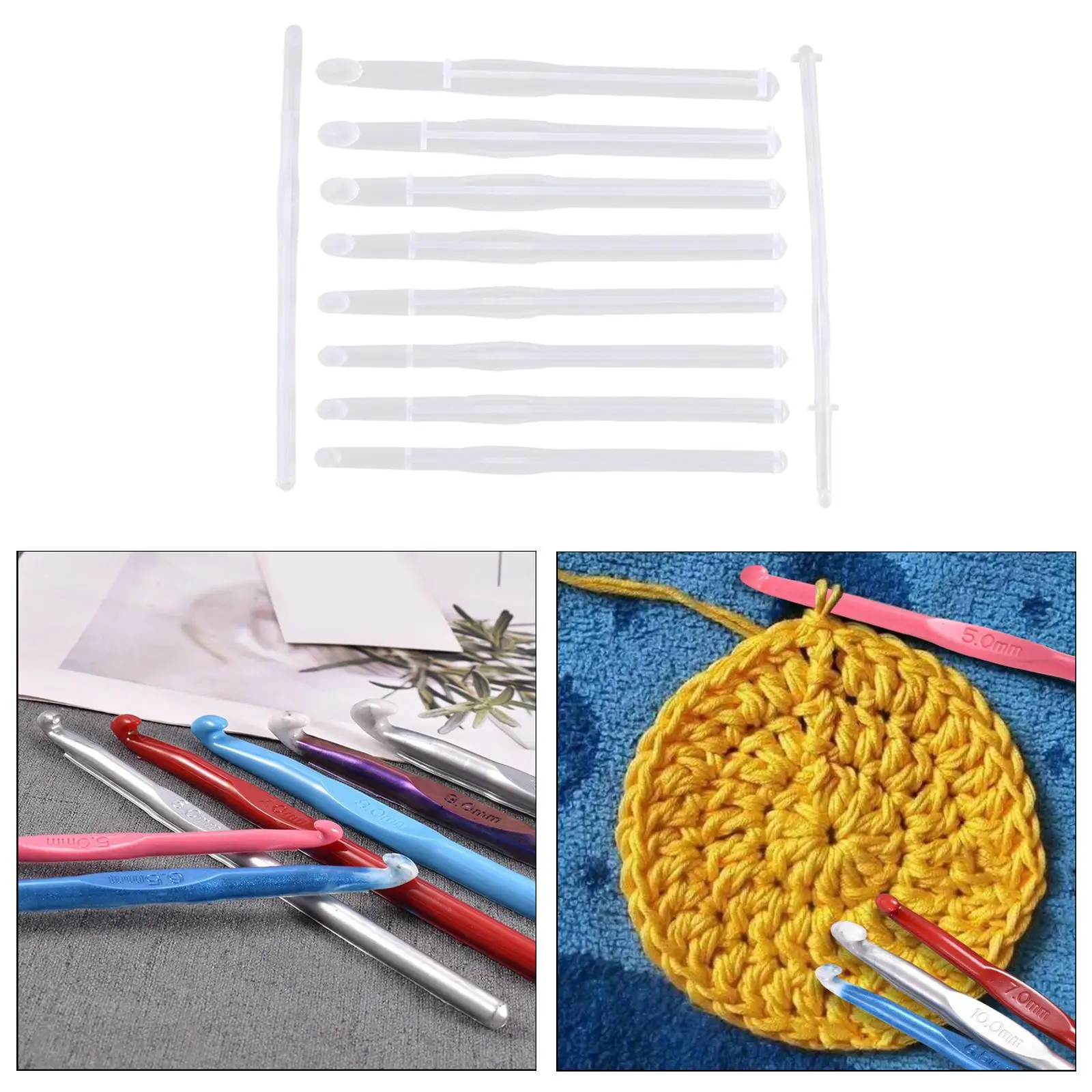 Soft Resin Silicone Crochet Hooks  for crafts Arthritic Hand Sewing