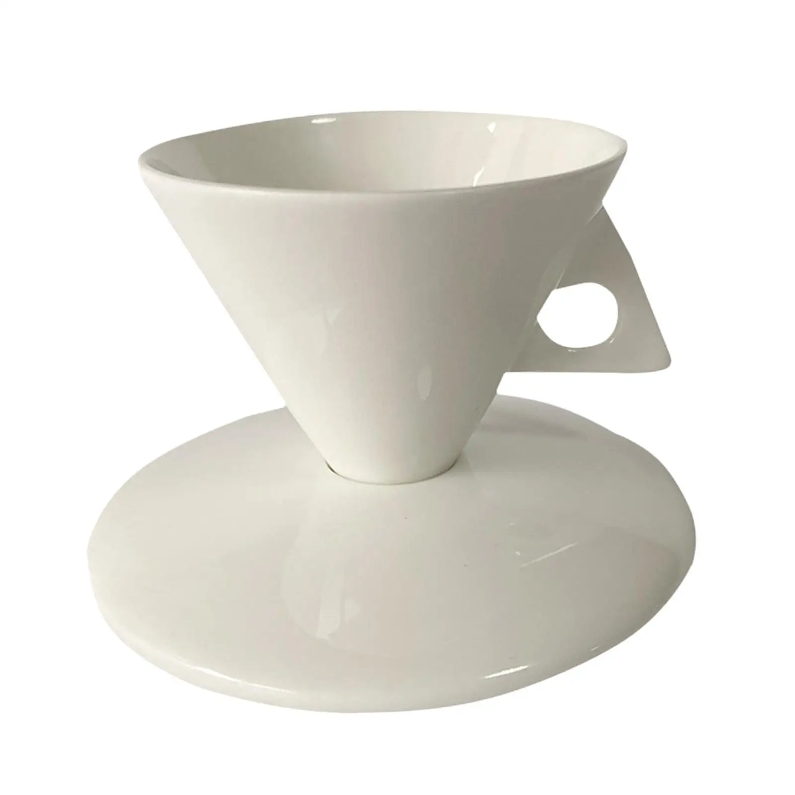 Pyramid Coffee Mug and Saucer Set Teacup Personalized Drinkware 60ml Coffee Cup and Saucer Set for Latte Cappuccino Milk