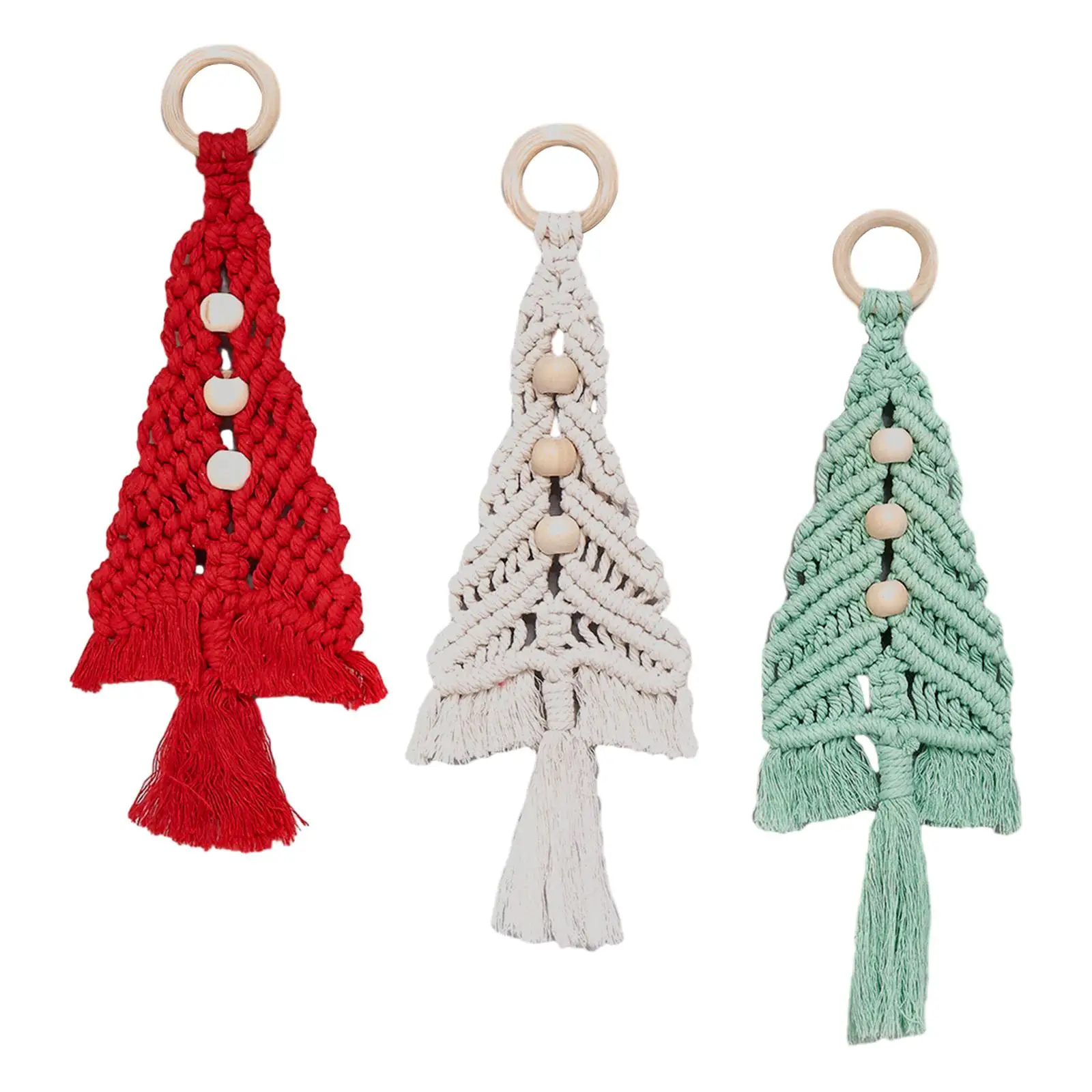 Christmas Tree Tapestry Home Decor Hand Woven Gifts Nordic Wall Hanging Tapestry Christmas Hanging Ornaments Xmas Tree Pendant