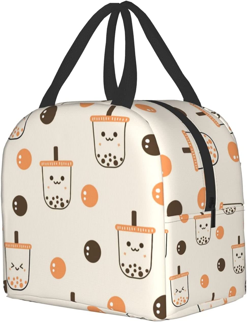 Portátil Isolado Lunch Bag, Happy Boba Bubble