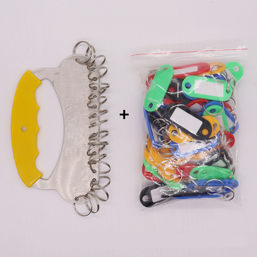 Aço inoxidável Multifunction Keychain Armazenamento Organizador, Oficina