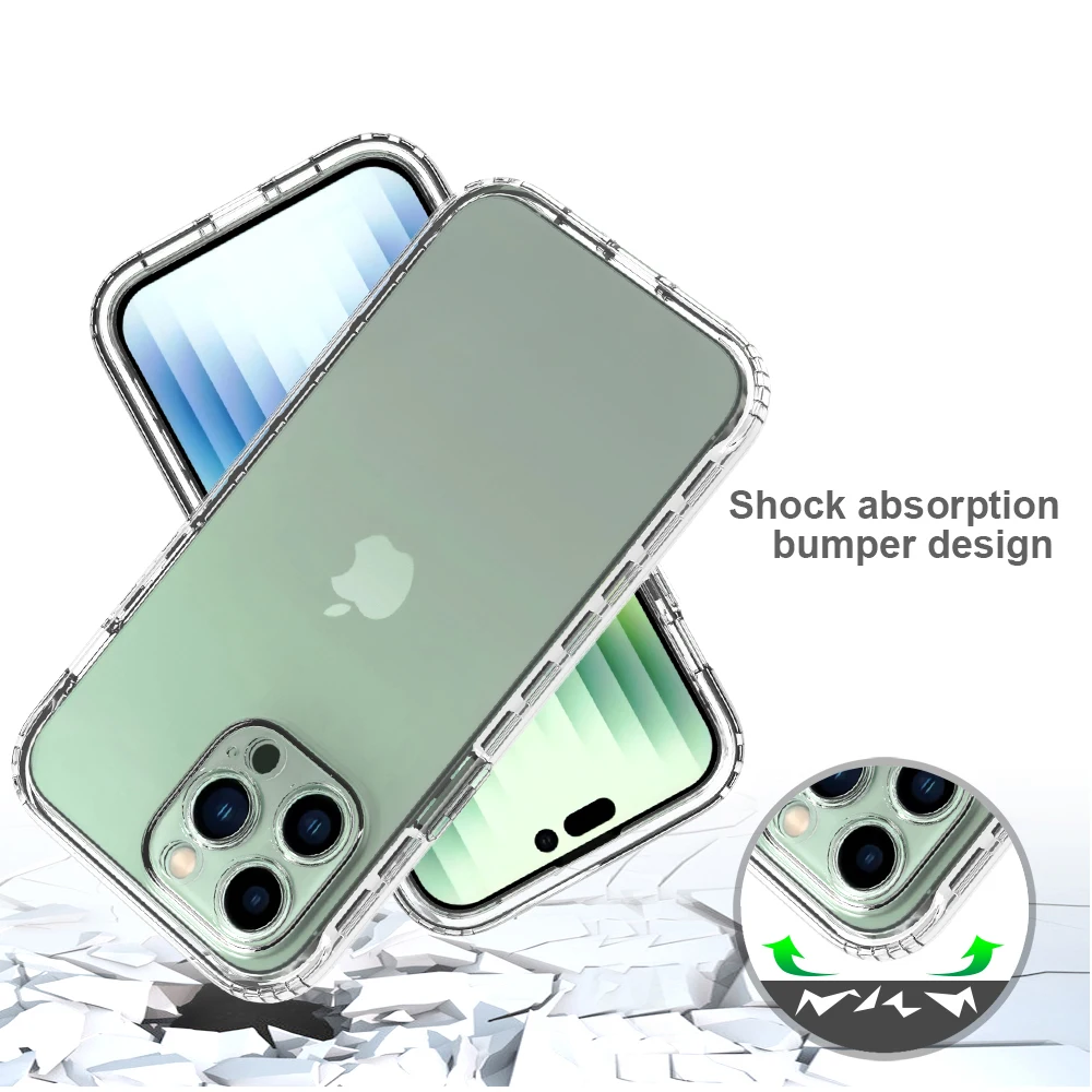 Body Case for Apple iPhone 14 Pro Max iPhone 13 Pro Max Mini Rugged Shockproof Clear Bumper Cover- Seaa3ad55714b4e7cba20e703c2aff766w