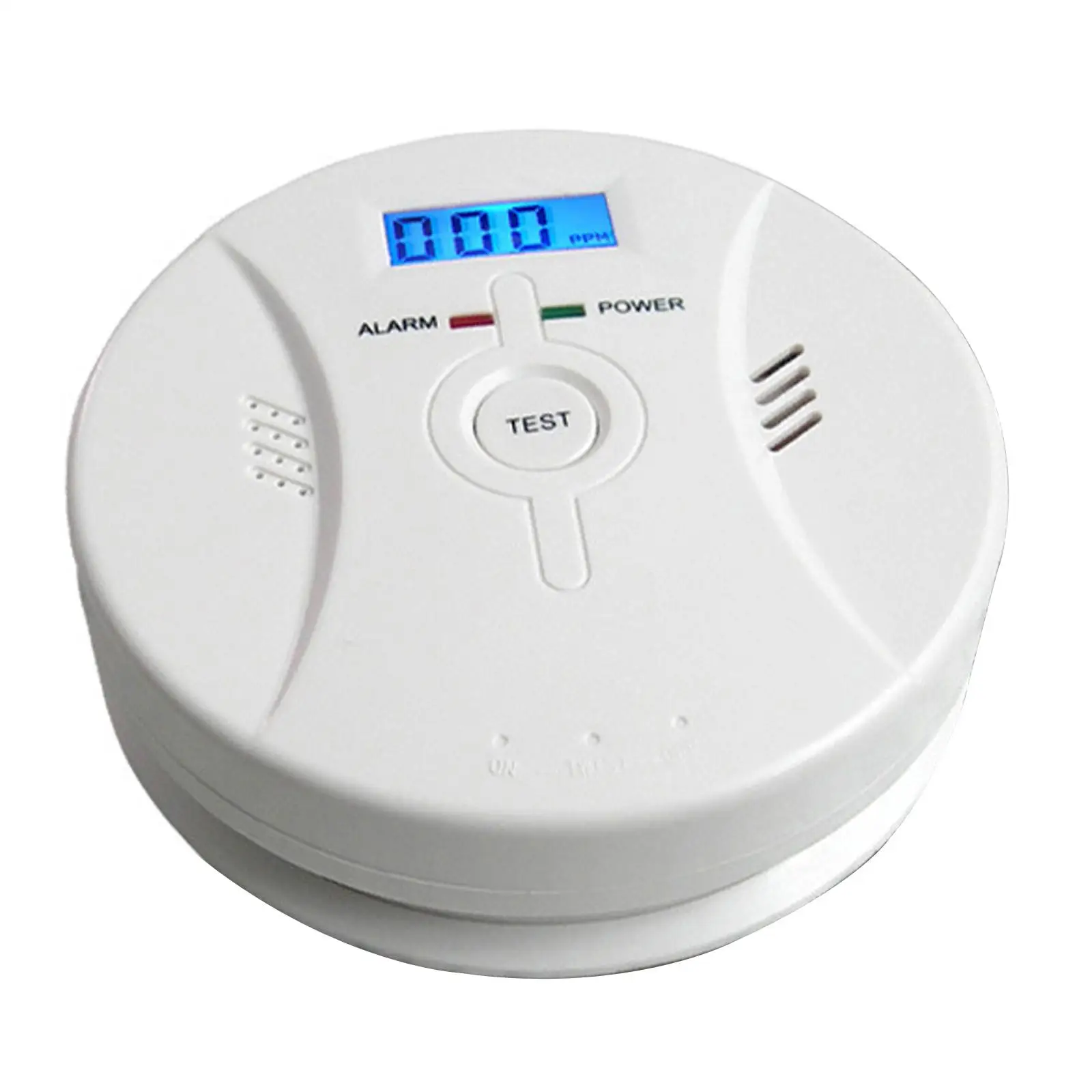 Carbon Monoxide Detector Digital Display for Basement Attics , 85dB Sound Warning Alarm Professional Durable White High Accuracy