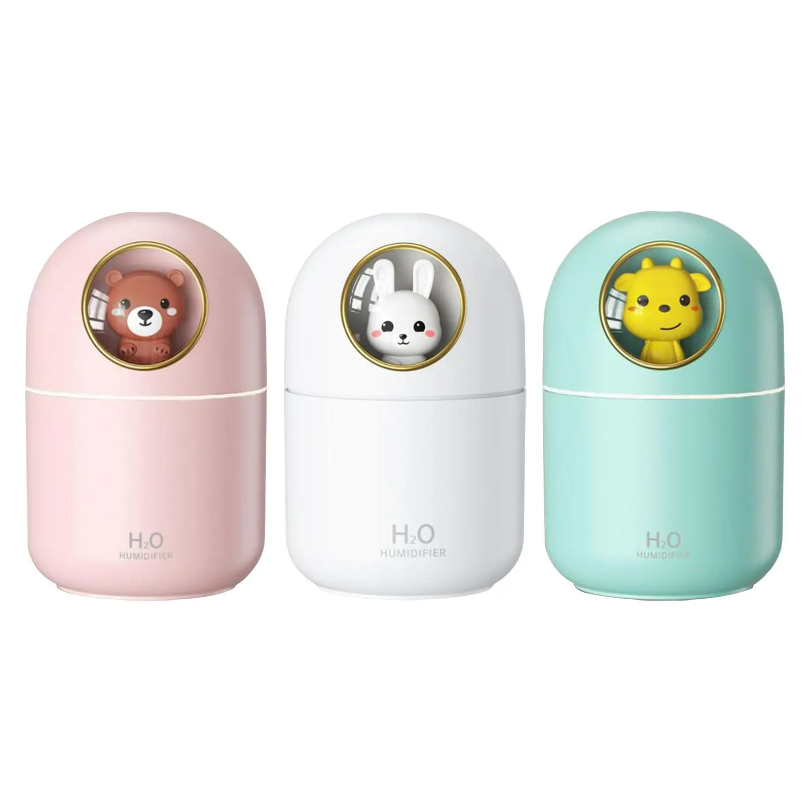 Cute Air Humidifier  Auto Shut-Off Silent LED Night Lamp Diffuser  USB for Bedroom Office