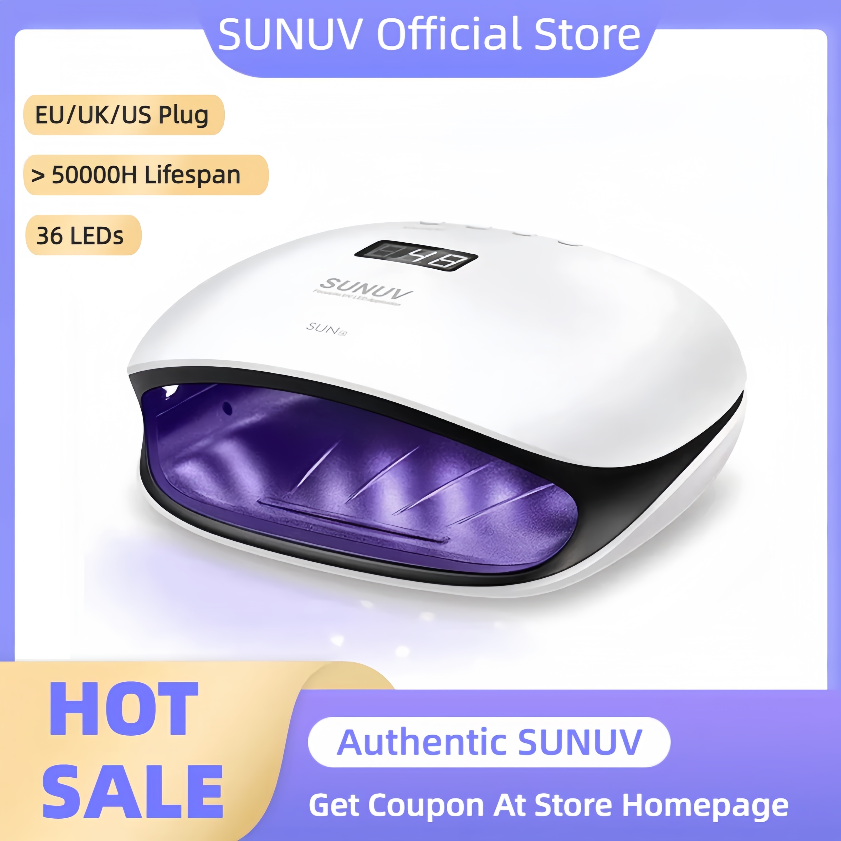 Best of SUNUV SUN4 48W UV LED Lamps Nail Dryer Lamp With LCD Display Smart UV Phototherapy Nail Art Manicure Tool Ladies Gift Reviews & Tips