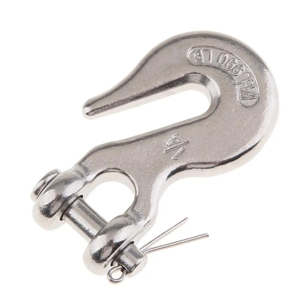 316 Marine Grade Stainless Steel Clevis Grab  Chain Hook 1/4