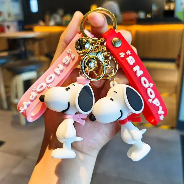 PEANUTS Snoopy Keychain Key Ring Charm Cute Creative Cartoon Mobile Phone  Bag Car Pendant Fun Keychain Accessories Kid Girl Gift - AliExpress