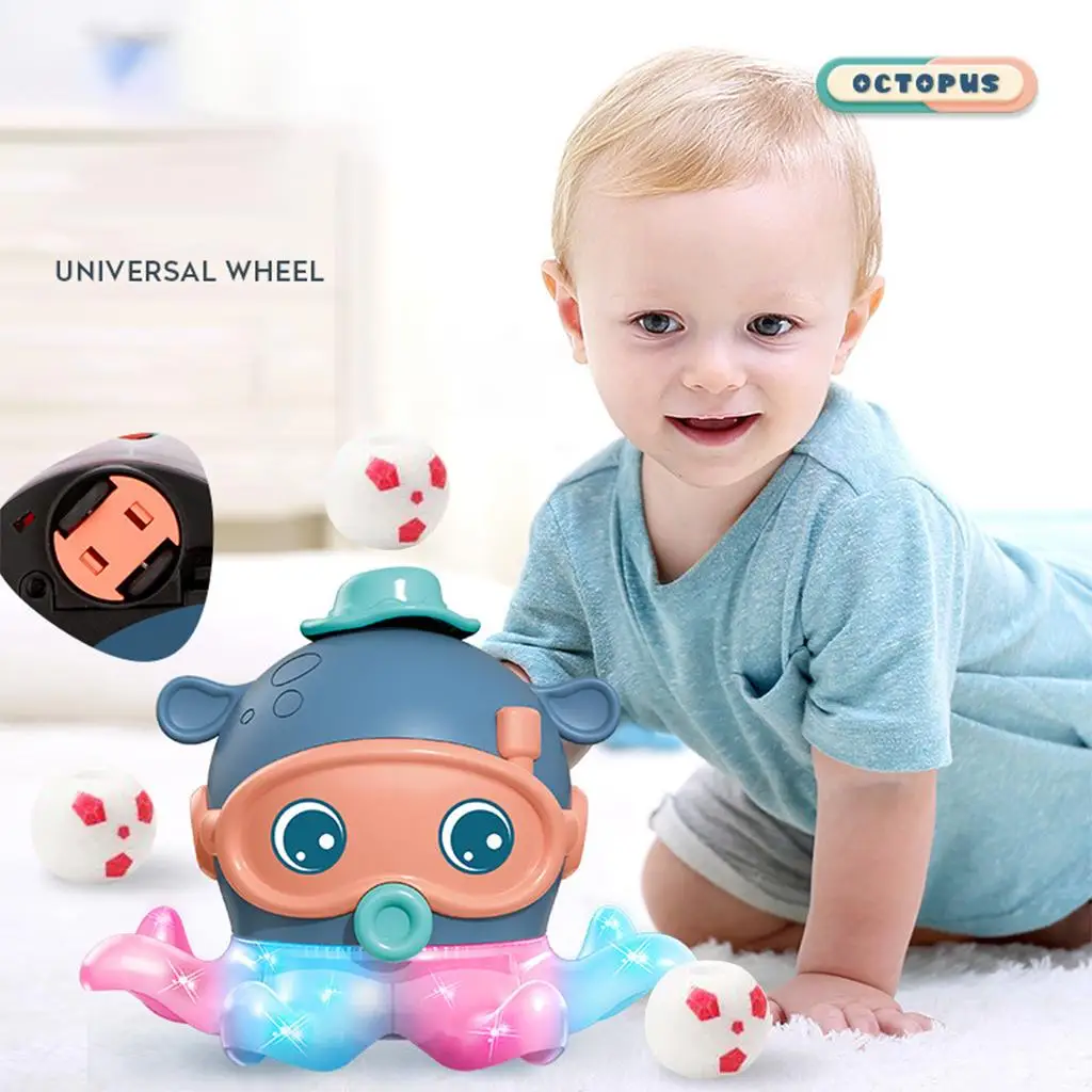 Octopus Toy Electric Toy Battery Powered Light Music Musical Toy for Toddlers Kids