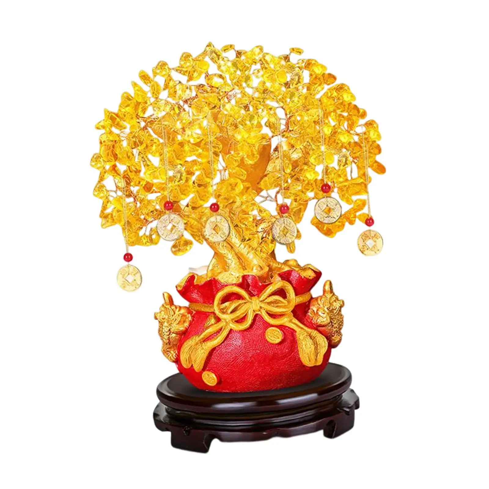 New Year Money Tree Bonsai Decoration Feng Shui Sculpture for New Year