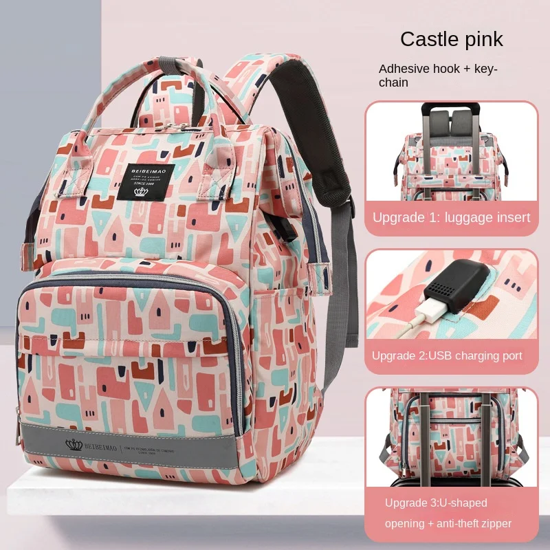 New Maternal and Child Mummy Bag Multi-Functional Backpack Waterproof Lightweight for Going out Large-Capacity Backpack functional and stylish backpacks