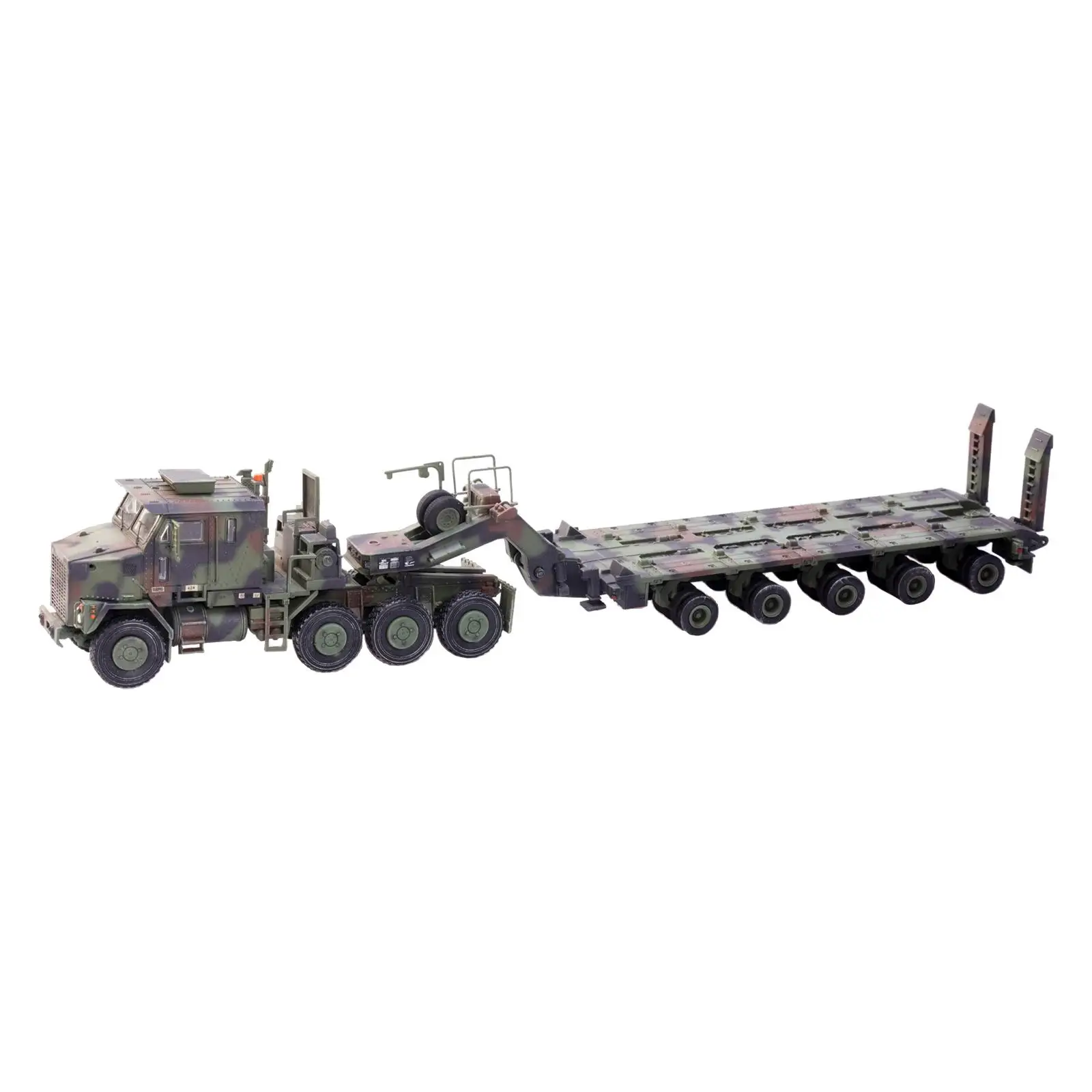 1:72 Scale M1070 Heavy Equipment Transporter Tank Transporter Model Alloy Transport Vehicle Model for Adults Tabletop Decor Boy
