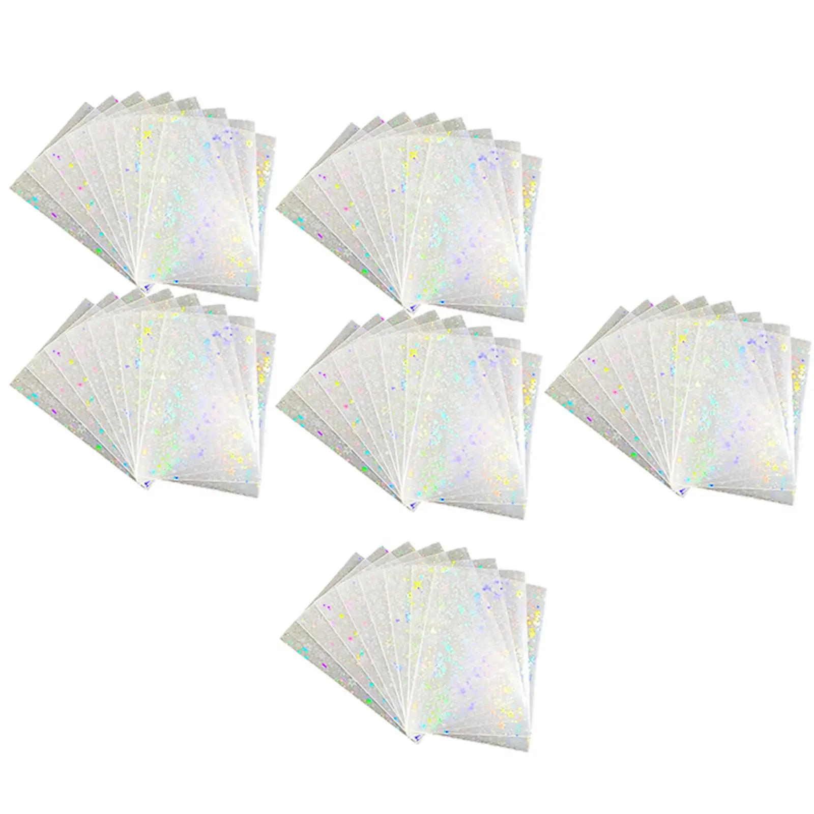 50 Pieces Holographic Foil Protective Cover Trading Cards Shield Cover Card Protector Holographic Foil Protective Cover