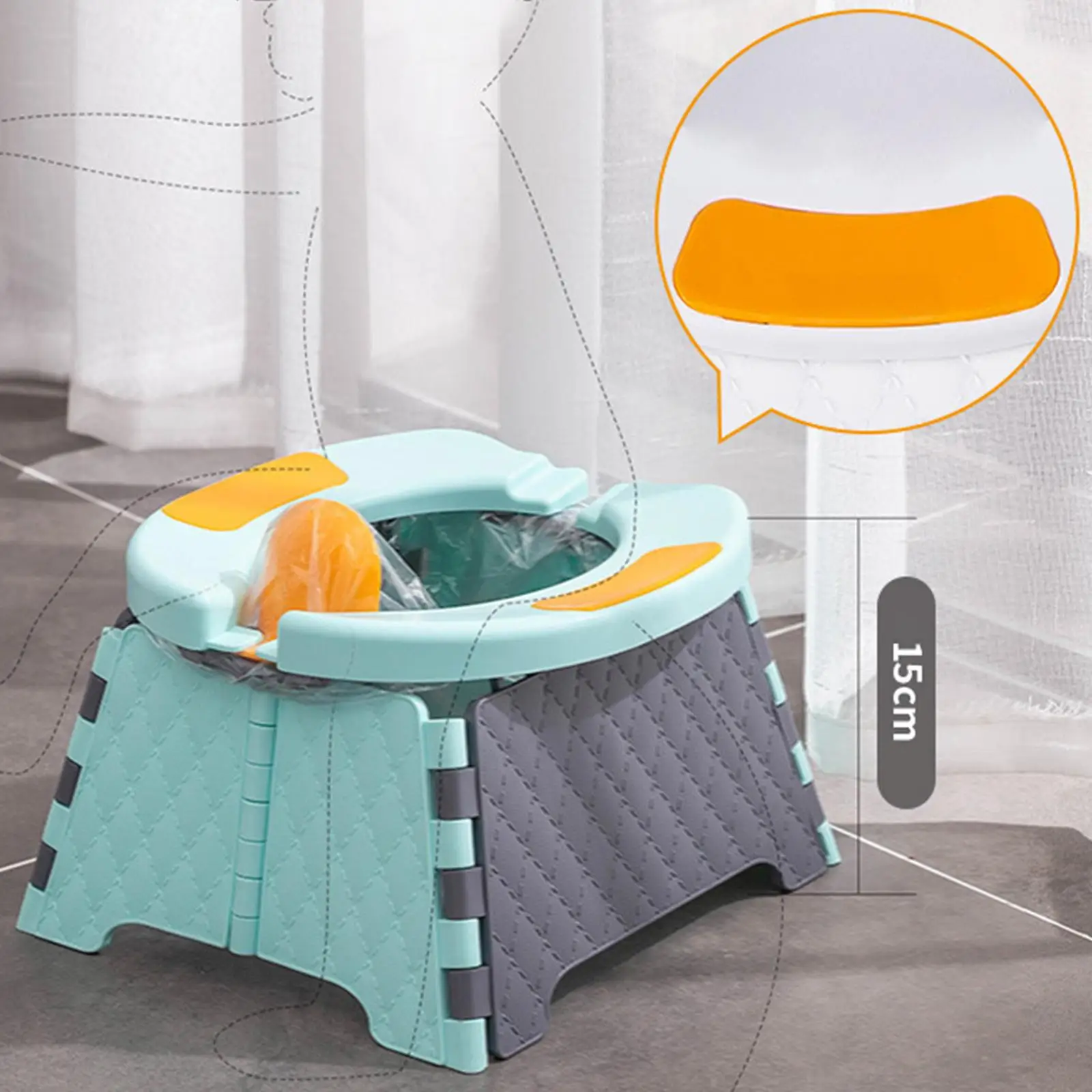 Portable Foldable Training Potty Seat  , for Camping, , Car Traveling etc Lightweight Convenience to Clean