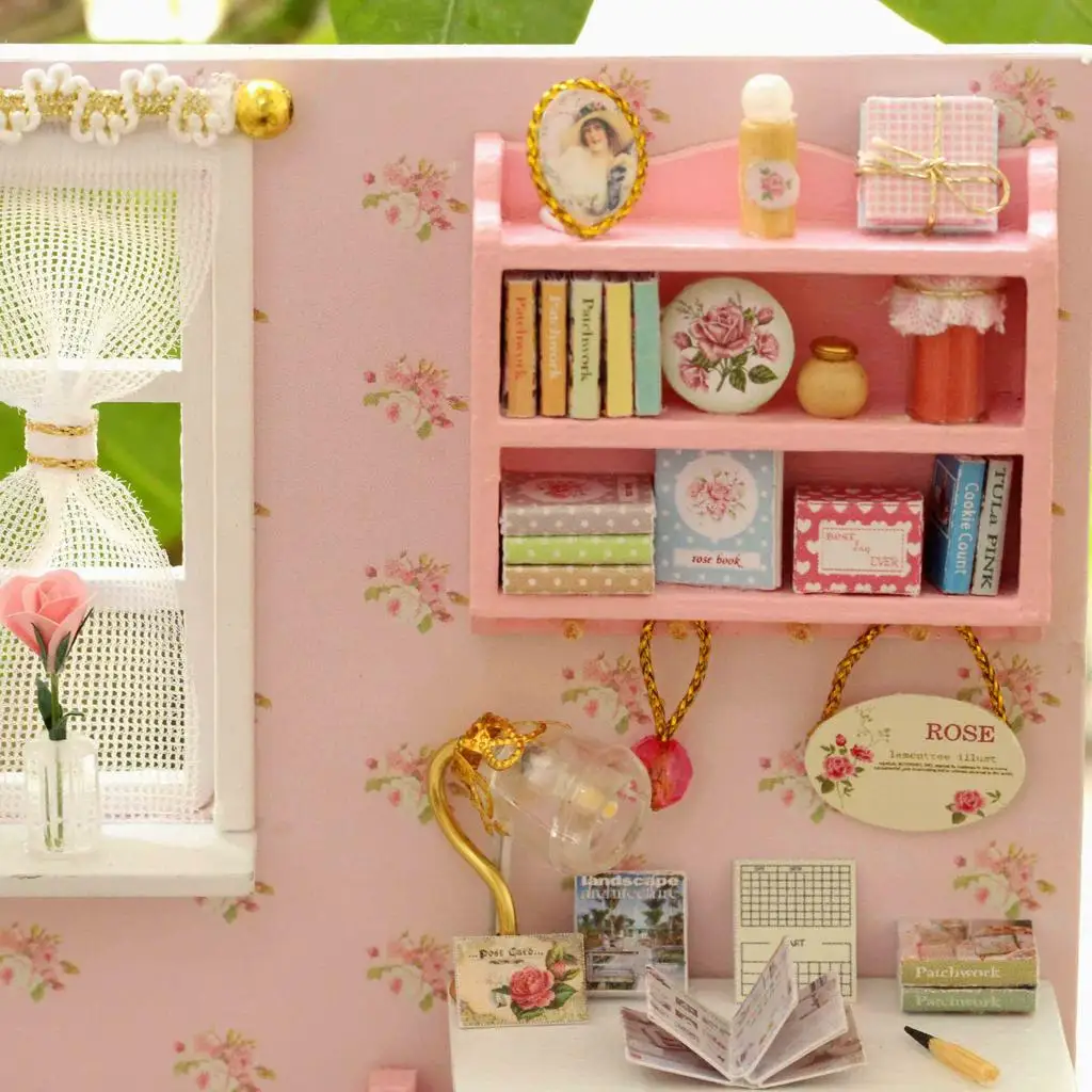 New DIY Miniature Dollhouse Toy Furniture  Kits w/   kids children toy  Gift Desktop Decor -  Angel