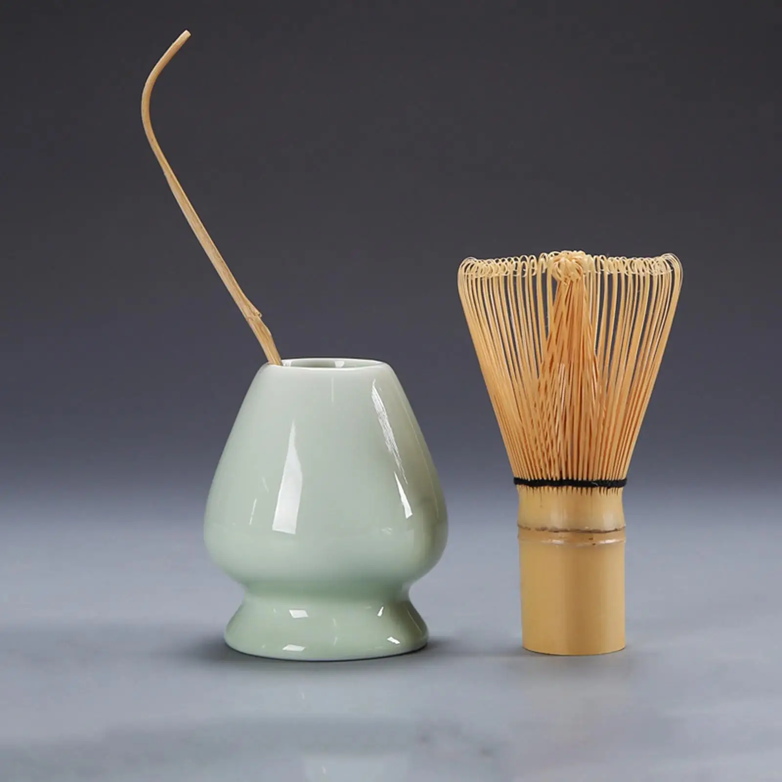Japanese Style Matcha Set Matcha Ceremony Kit for Tea Room Matcha Whisk Ceramic Whisk Holder Bamboo Whisk Traditional Scoop
