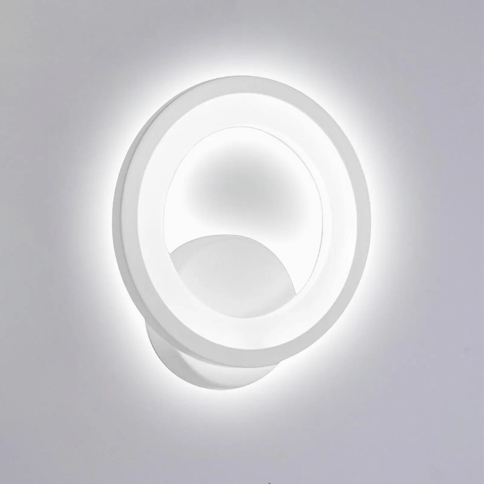 LED Wall Mounted Lamp Acrylic Lampshade Modern Simple Round Wall Sconce Wall Light for Hallway Living Room Corridor Hotel Stairs