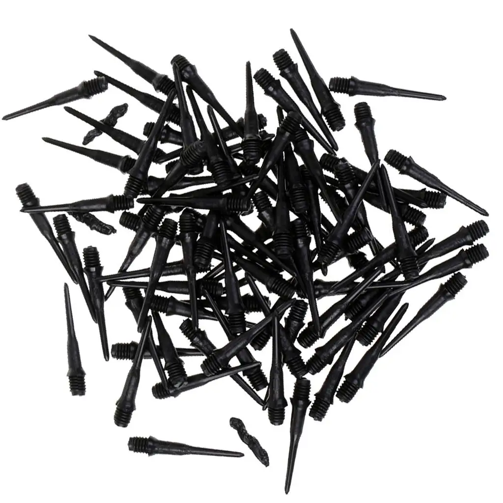 High-quality 27mm Dart Soft Tips Points Accessories Black - Set of 100