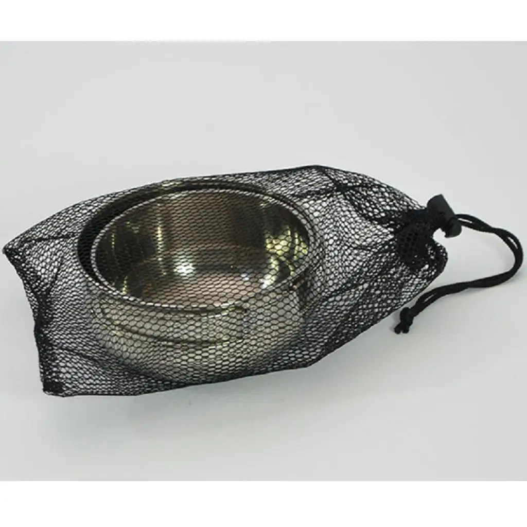 Mesh Stuff Sack Drawstring Storage Bag Net Pouch for Travel Camping Tableware Dishware