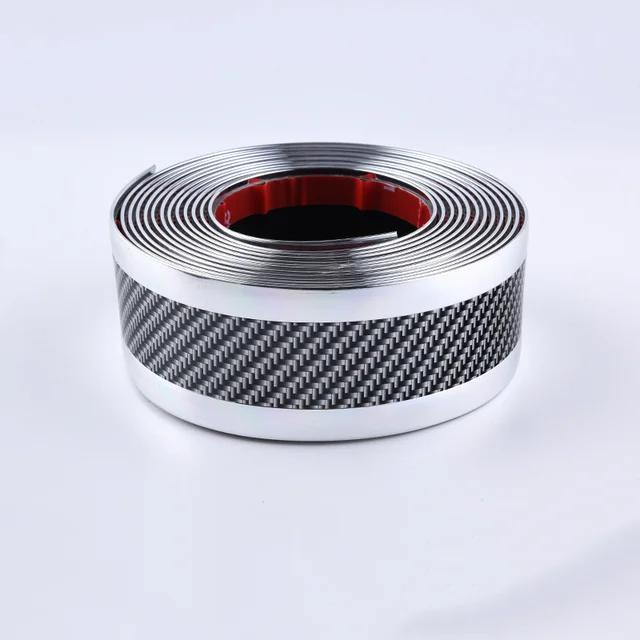 10FT Carbon Fiber Adhesive Tape Car Door Sill Protector Strip Anti Scratch  Scuff