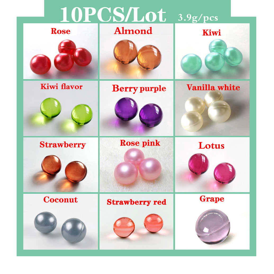 Best of 10PCS / Lot Spa Essential Oil Bath Oil Beads Pearl Bath Bead Moisturizing Essential Oil Prevents Skin From Drying 2cm 3.9g / pcs Reviews & Tips