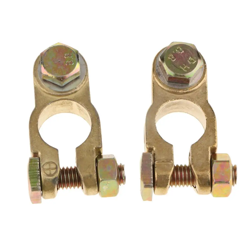Gold Battery Terminal  Negative Clamps Connectors for Car Motorbike