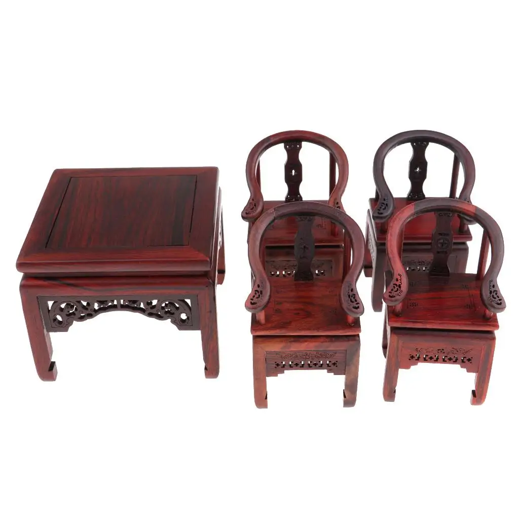 1/6 Dollhouse Furniture Traditional Square Table  Set for Dolls