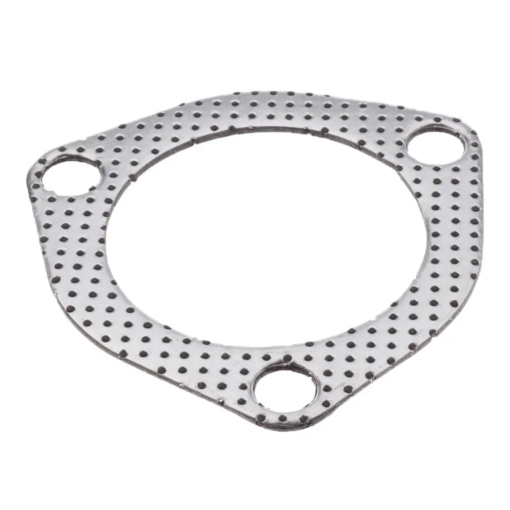 3x Car Auto Vehicle Triangle 3  High Temperature Exhaust Gasket Flange 2.5 Inch