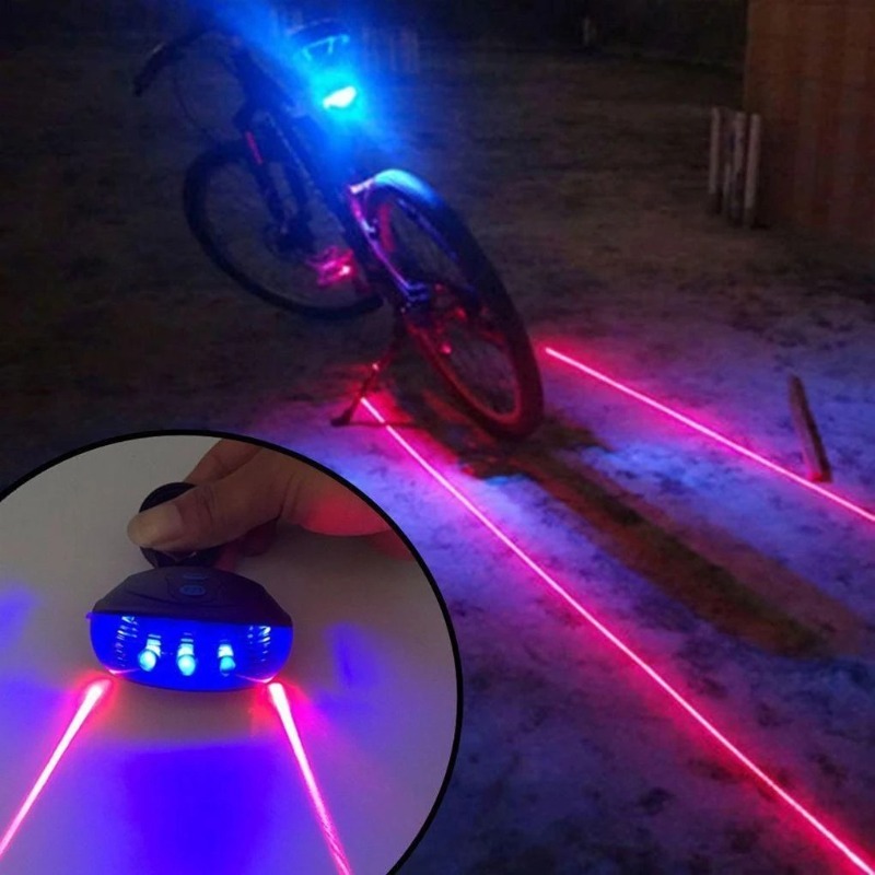 Description Picture 3 of itemWaterproof Bicycle Cycling Lights Taillights LED Laser Safety Warning Bicycle Lights Bicycle Tail Bicycle Accessories Light